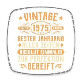 Millésime 1975 Année de naissance - 50e anniversaire - Magnet carré - blanc - Devant
