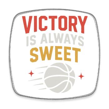 Design Basket Ball Victory Motivation - Magnet carré - blanc - Devant