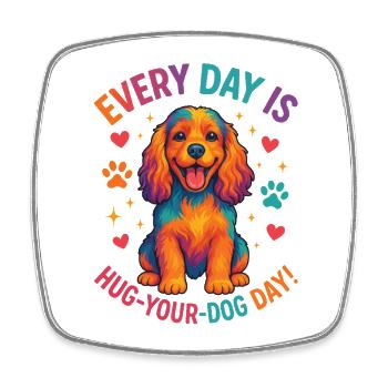 Cocker Spaniel - Magnet carré - blanc - Devant