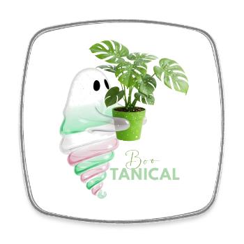 Tropischer Monstera und Glossy Zapfen - Viereckiger Kühlschrankmagnet - Weiß - Vorne
