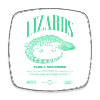 Blue Tongue Skink Reptile Keeper Streetwear - Viereckiger Kühlschrankmagnet - Weiß - Vorne