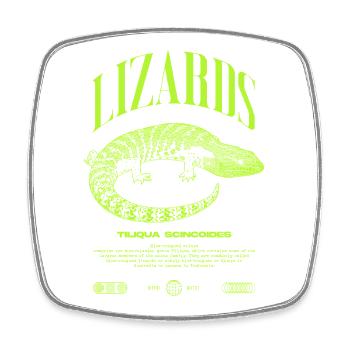 Blue Tongue Skink Reptile Keeper Streetwear - Viereckiger Kühlschrankmagnet - Weiß - Vorne
