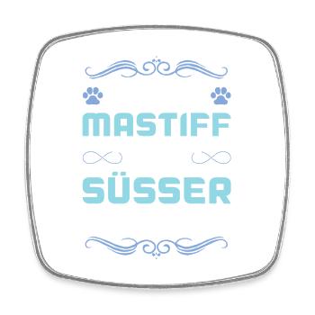 mastiff hund spruch - Viereckiger Kühlschrankmagnet - Weiß - Vorne