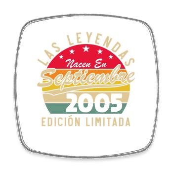 Septembre 2005 Vintage Cadeau d’anniversaire - Magnet carré - blanc - Devant