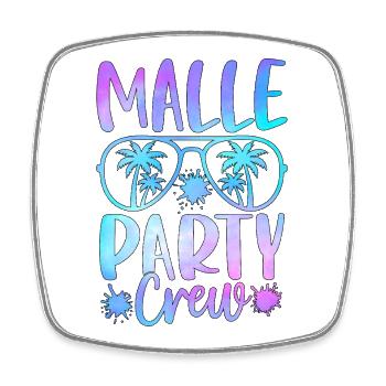 Malle Party Crew - Viereckiger Kühlschrankmagnet - Weiß - Vorne