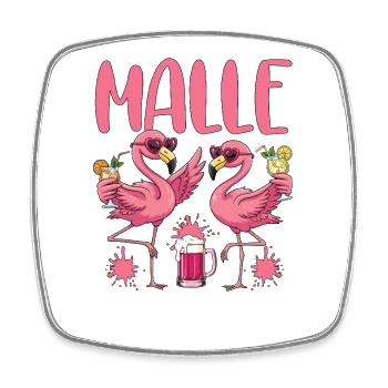 Malle Party Crew - Viereckiger Kühlschrankmagnet - Weiß - Vorne