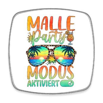 Malle Party Modus Aktiviert - Viereckiger Kühlschrankmagnet - Weiß - Vorne