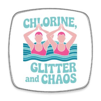 Synchronschwimmen Kunstschwimmen Wassersport - Viereckiger Kühlschrankmagnet - Weiß - Vorne