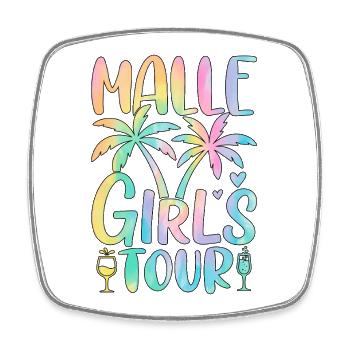 Malle Girls Tour - Viereckiger Kühlschrankmagnet - Weiß - Vorne