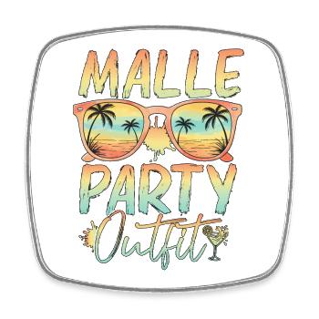 Mallorca Party Outfit - Viereckiger Kühlschrankmagnet - Weiß - Vorne