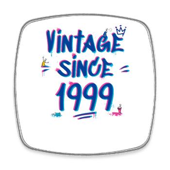  Vintage 1999 Graffiti Glitch - 26 Years of - Square fridge magnet - white - Front