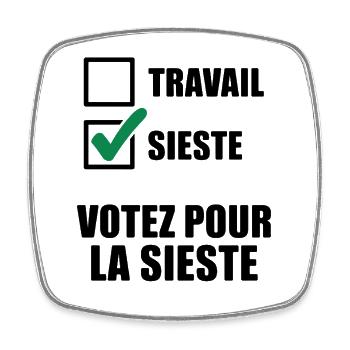 Vote for the Humor Office Nap - Square fridge magnet - white - Front