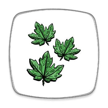 Autumnal Maple Leaf - Square fridge magnet - white - Front