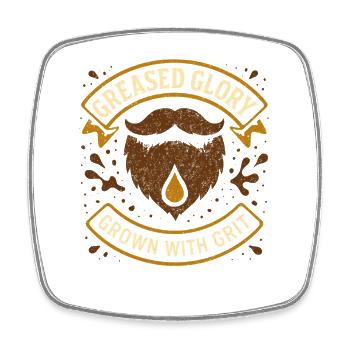Beard Oil Care Humor Well-groomed Lifestyle - Square fridge magnet - white - Front