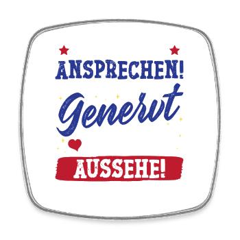 Malle NICHT ANSPRECHEN Mallorca Party Lustig - Viereckiger Kühlschrankmagnet - Weiß - Vorne
