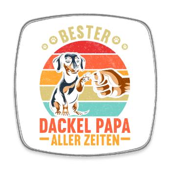 Dachshund Dad Dachshund Design Men Father's Day - Square fridge magnet - white - Front