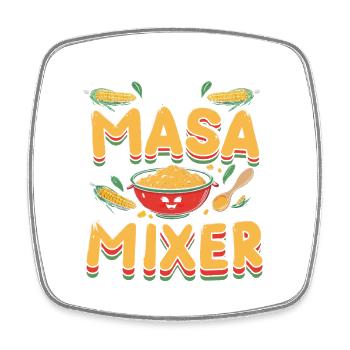 Tamale Tamales The Masa Mixer - Viereckiger Kühlschrankmagnet - Weiß - Vorne