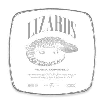 Blue Tongue Skink Reptile Keeper Streetwear - Viereckiger Kühlschrankmagnet - Weiß - Vorne