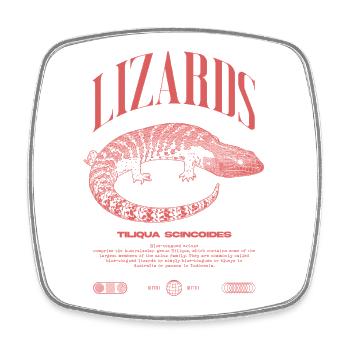Blue Tongue Skink Reptile Keeper Streetwear - Viereckiger Kühlschrankmagnet - Weiß - Vorne