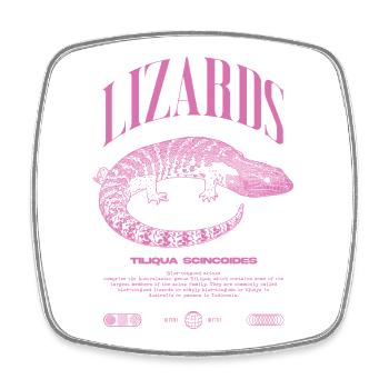 Blue Tongue Skink Reptile Keeper Streetwear - Viereckiger Kühlschrankmagnet - Weiß - Vorne