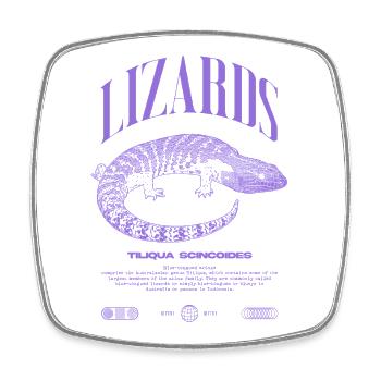 Blue Tongue Skink Reptile Keeper Streetwear - Viereckiger Kühlschrankmagnet - Weiß - Vorne
