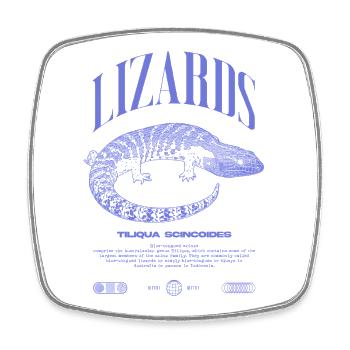 Blue Tongue Skink Reptile Keeper Streetwear - Viereckiger Kühlschrankmagnet - Weiß - Vorne
