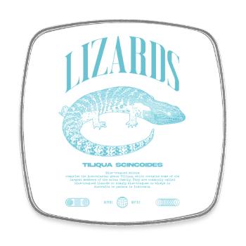 Blue Tongue Skink Reptile Keeper Streetwear - Viereckiger Kühlschrankmagnet - Weiß - Vorne