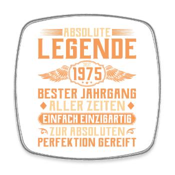 50th birthday - Legend since 1975 - Square fridge magnet - white - Front