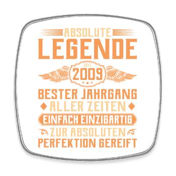 16. Geburtstag - Legende seit 2009 - Viereckiger Kühlschrankmagnet - Weiß - Vorne
