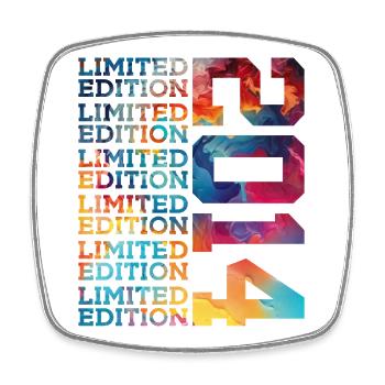LIMITED EDITION 2014 12 JAHRE 12. GEBURTSTAG - Viereckiger Kühlschrankmagnet - Weiß - Vorne