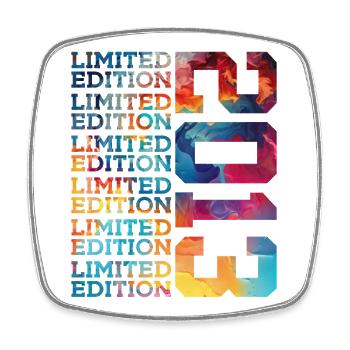 LIMITED EDITION 2013 13 YEARS 13TH BIRTHDAY - Square fridge magnet - white - Front