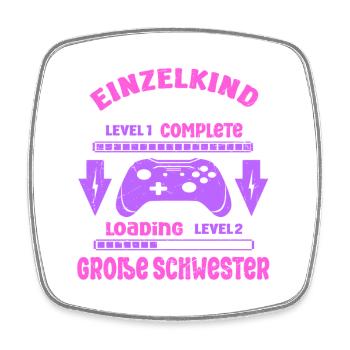 Einzelkind Complete - Loading Große Schwester 2026 - Viereckiger Kühlschrankmagnet - Weiß - Vorne
