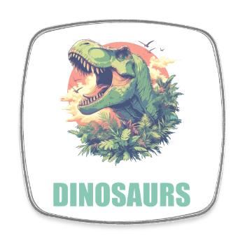 Dino Dinosaur Dinosaur - Square fridge magnet - white - Front