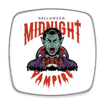 Halloween Vampir Illustration auf Shirt - Viereckiger Kühlschrankmagnet - Weiß - Vorne