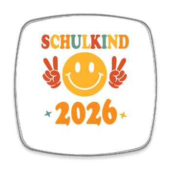 Écolier 2026 Happy Design - Magnet carré - blanc - Devant