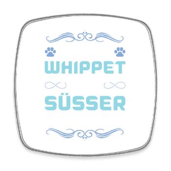Whippet Dog Saying - Square fridge magnet - white - Front