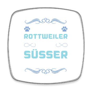 rottweiler hund spruch - Viereckiger Kühlschrankmagnet - Weiß - Vorne