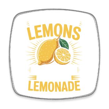 When life gives you lemons, my - Square fridge magnet - white - Front