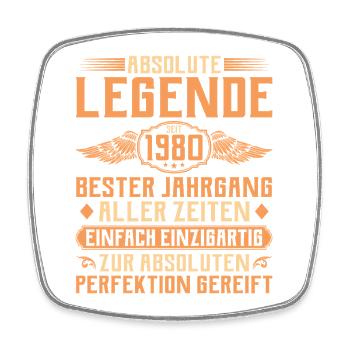 45e anniversaire - Légende depuis 1980 - Magnet carré - blanc - Devant