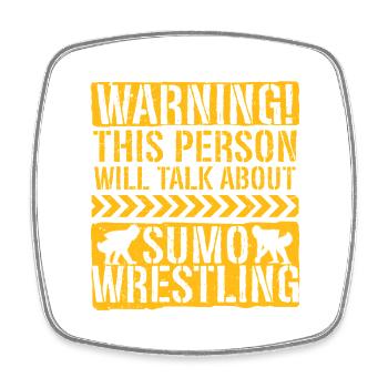 Lutteur de sumo Lutte japonaise Nagoya - Magnet carré - blanc - Devant