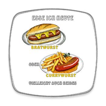I'M EATING TODAY - Square fridge magnet - white - Front