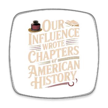 Wrote Chapters of American History Hispanic - Viereckiger Kühlschrankmagnet - Weiß - Vorne
