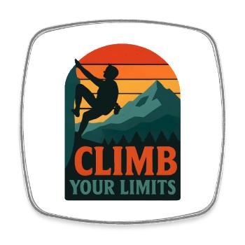  Climb Your Limits – Klettern & Bouldern - Viereckiger Kühlschrankmagnet - Weiß - Vorne