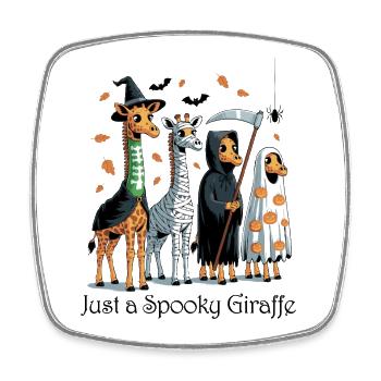 Déguisement d’Halloween Girafes effrayantes - Magnet carré - blanc - Devant