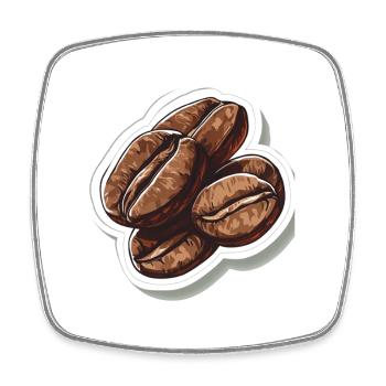 Coffee - Square fridge magnet - white - Front
