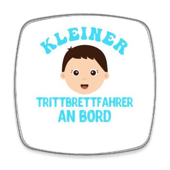 Expectant mother LITTLE FREEBOARD RIDER ON BOARD - Square fridge magnet - white - Front