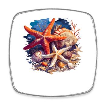 Étoile de mer Étoile de mer - Magnet carré - blanc - Devant