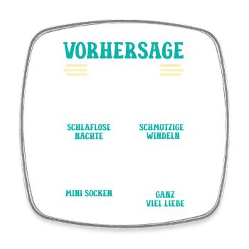 Pregnancy PREDICTION 2026 Funny - Square fridge magnet - white - Front