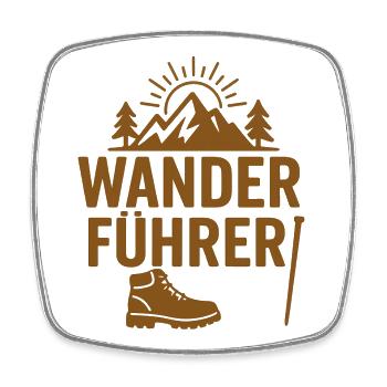 Hiking Guide Mountain Adventure Design - Square fridge magnet - white - Front