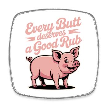 BBQ Griller Grilling Saying Funny - Square fridge magnet - white - Front